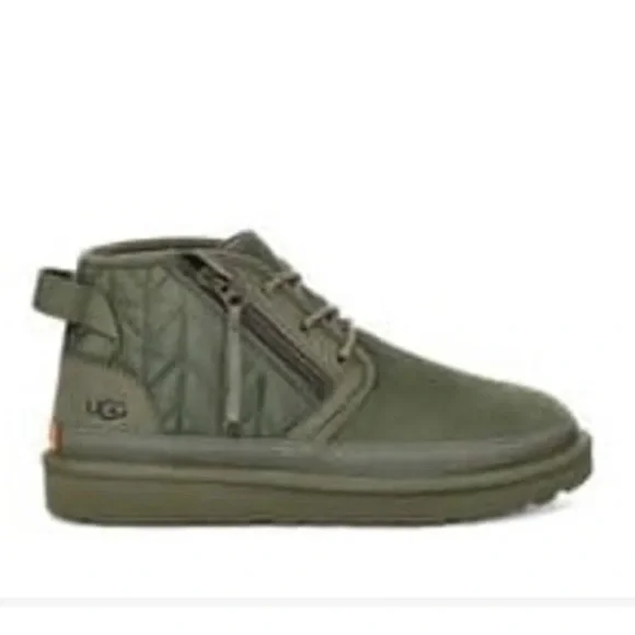 UGG Mens Size 8 Neumel Zip Quilting Chukka Boot Moss Green 1114194 Shoes - Picture 9 of 10